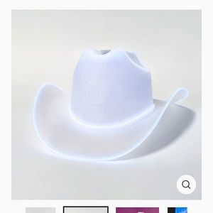 Neon Cowboys light up cowboy hat in white